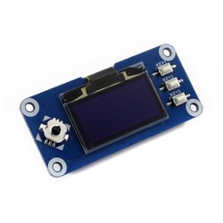 Raspberry Pi için 1.3inch OLED HAT, 128x64, SPI-I2C Arayüz, 13890 - Thumbnail