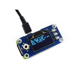 Raspberry Pi için 1.3inch OLED HAT, 128x64, SPI-I2C Arayüz, 13890 - Thumbnail