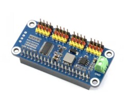 Waveshare - Raspberry Pi PCA9685 PWM Servo Motor Sürücü HAT - 16 Kanal, 12 Bit, I2C, 15275
