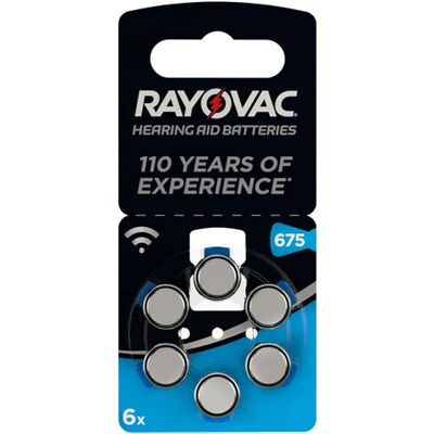 Rayovac Acoustic İşitme Cihazı Pili (675 Numara Kulaklık Pili) - PR44, 6 lı