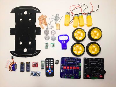 Roboboard M1 5 in 1 Arduino Kontrollü 4WD Araba Proje Seti