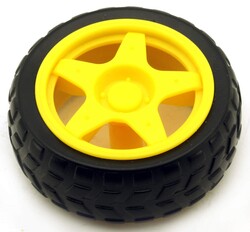 Çin - Sarı Tekerlek - 65mm (6V 250rpm Sarı Motor Uyumlu)