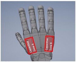 Seed Robotics - Seed Robotics Robotları için Dual Kapasitif Dokunmatik Ped (Tek El)