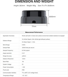 Slamtec RPLIDAR S2M1-R2 (S2) 360° DTOF Hassas Lidar | 30m, 32K, UART, 5V - Thumbnail