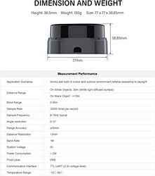 Slamtec RPLIDAR S2M1-L30 (S2) 360° DTOF Hassas Lidar | 30m, 32K, UART, 5V - Thumbnail