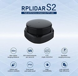 Slamtec RPLIDAR S2M1-E30 (S2E) 360° DTOF Lidar | 30m, 32K, Ethernet, 12V - Thumbnail