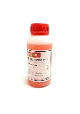 Soldex ASR-41 Reçineli (Rosin) Sıvı Flux - 250ml, Kırmızı