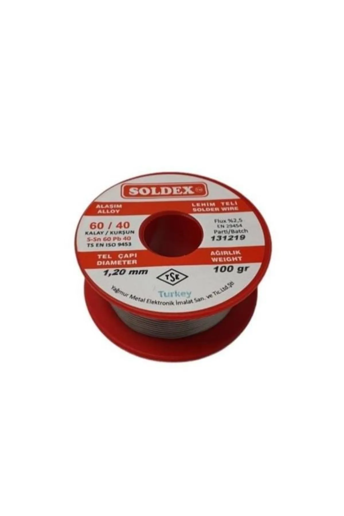 Soldex - Soldex Lehim Teli 1.2mm 100 Gr | Sn60 - Pb40 (60/40) | 601201 Soldex - Soldex Lehim Teli 1.2mm 100 Gr | Sn60 - Pb40 (60/40) | 601201