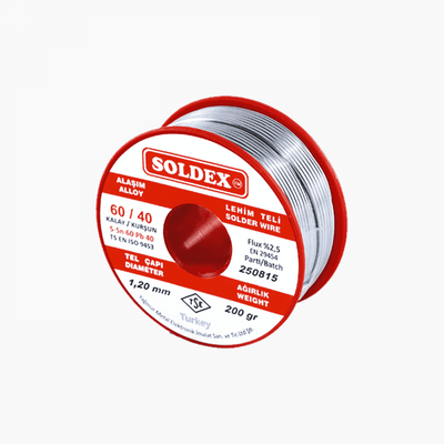 Soldex Lehim Teli 1.2mm 200gr | Sn60 - Pb40 (60/40) | 601202