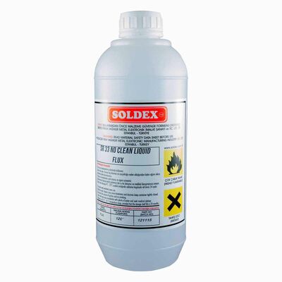 Soldex SR-33 Temizlik Gerektirmeyen Sıvı (No Clean Liquid) Flux - 1L