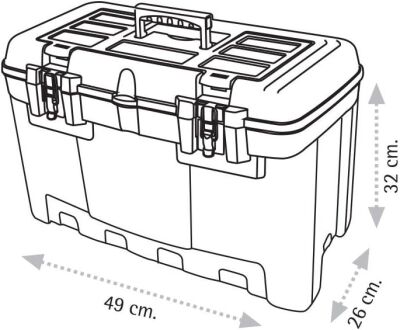 Super Bag ASR-2021 19 İnç Mega Metal Kilitli Alet Çantası - 6 Adet (1 Koli)