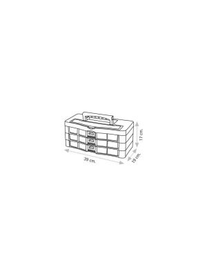 Super Bag ASR-2057 3 lü Organizer Çekmece Alet Çantası