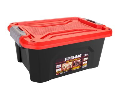Super Bag ASR-4041 12 LT Renkli Saklama Kutusu - 12 adet (1 Koli)