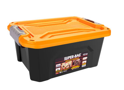 Super Bag ASR-4041 12 LT Renkli Saklama Kutusu - 12 adet (1 Koli)