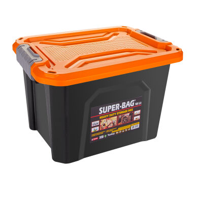 Super Bag ASR-4042 18 LT Renkli Saklama Kutusu - 10 Adet (1 Koli)