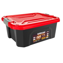 Super Bag - Super Bag ASR-4043 20 LT Renkli Saklama Kutusu - 8 adet (1 Koli)