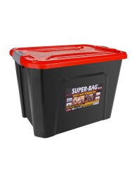 Super Bag - Super Bag ASR-4046 60 LT Renkli Saklama Kutusu - 6 Adet (1 Koli)