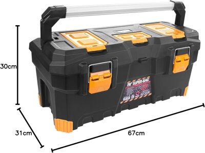 Super Bag ASR-4052 26 İnç Black Alüminyum Saplı Alet Çantası