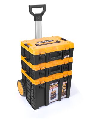 Super Bag ASR-6036 3 lü Organizerli Süngerli Set S-S-L Master Case Alet Çantası