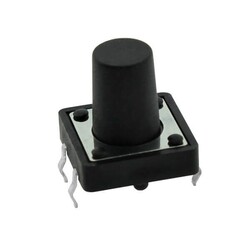 Çin - Tact Switch (Buton) 12.00x12.00, 12mm - THT - 160gf ( 4 Bacaklı )