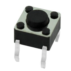 Çin - Tact Switch (Buton) 6x6, 4.3mm - THT - 160gf ( 4 Bacaklı ) - Connfly