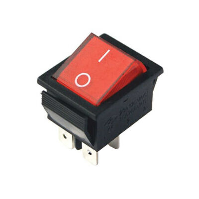 Tekli Anahtar (Rocker Switch) - Işıklı, Geniş, IC-104, 4p
