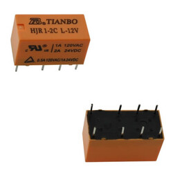 - Tianbo Telekom Röle (12V, 2A), HJR1-2C-L-12VDC-S-ZY  - Tianbo Telekom Röle (12V, 2A), HJR1-2C-L-12VDC-S-ZY