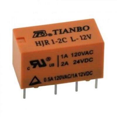 Tianbo Telekom Röle (12V, 2A), HJR1-2C-L-12VDC-S-ZY