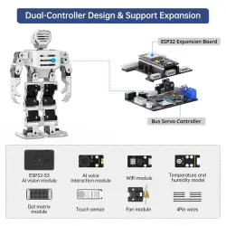 TonyBot AI Görüntü Ve Ses Etkileşimli İnsansı Robot Eğitim Kiti (Advanced) - Thumbnail
