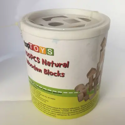 topTOYS Doğal Ahşap Bloklar - 100 Parça