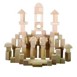  - topTOYS Doğal Ahşap Bloklar - 100 Parça