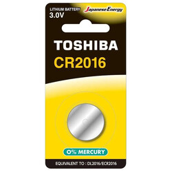 Toshiba - Toshiba CR2016 3V Lityum Hafıza (Düğme - Buton) Pili - DL2016, ECR2016, 1li Toshiba - Toshiba CR2016 3V Lityum Hafıza (Düğme - Buton) Pili - DL2016, ECR2016, 1li