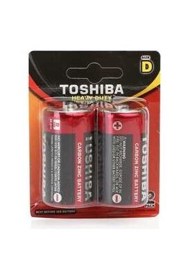 Toshiba D Size, Büyük Boy Pil - 1.5V, R20 (R20SL), Karbon Çinko, 2li