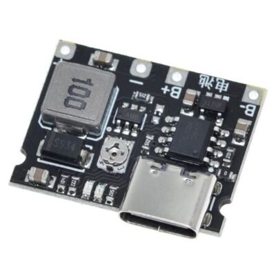 Type-C Li-ion 18650 Pil Şarj Devresi - DC-DC Voltaj Yükseltici