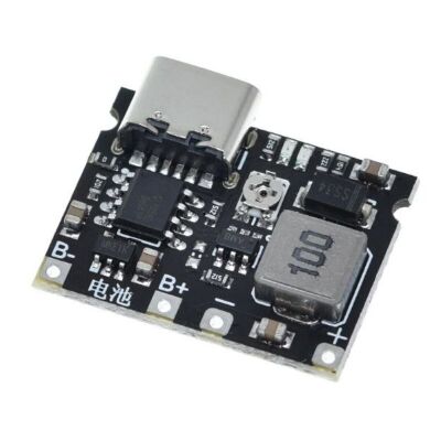Type-C Li-ion 18650 Pil Şarj Devresi - DC-DC Voltaj Yükseltici