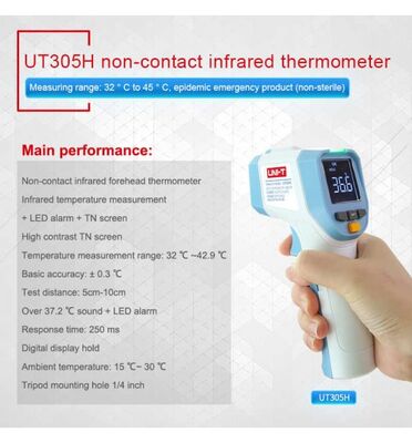 Uni-T (Unit) UT-305H Kızılötesi Termometre Temassız Vücut Sıcaklık Ateş Ölçer