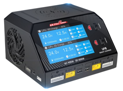 UP8 2 Kanal 1-6S LiPo - LiHV Balanslı LCD Ekranlı Pil Şarj Cihazı (Smart Charger)