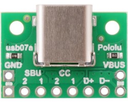 Pololu USB 2.0 Tip-C Konektör Breakout Kartı PL-2585 - Thumbnail