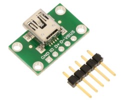 Pololu USB Mini-B Konektör Breakout Kartı PL-2593 - Thumbnail