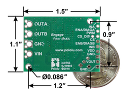 Pololu VNH5019 Tek Kanal DC Motor Sürücü Kartı PL-1451 - Thumbnail