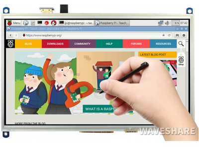 Waveshare 10.1 inç Rezistif HDMI LCD - 1024×600, HDMI, IPS, 11870