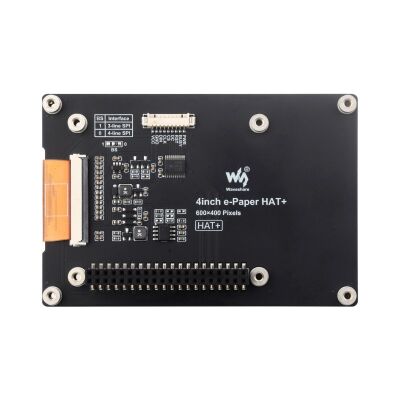 4 inç E-Ink ( E-Paper ) Renkli Ekran HAT+ ve Sürücüsü , 600x400, SPI, 27367