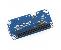 Waveshare 4 Portlu USB HUB HAT( Raspberry Pi için ) - Thumbnail