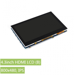 Waveshare - Waveshare 4.3 inç HDMI LCD (B) Dokunmatik Ekran - IPS, 800x480, 15932