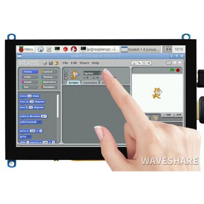 WaveShare 5inch Kapasitif Dokunmatik Ekran LCD (H), 800×480, HDMI, 14300