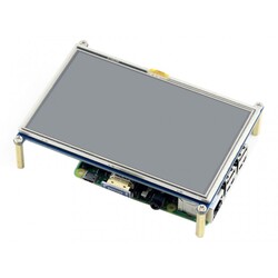 Waveshare 5inch Dokumatik LCD Ekran, Rezistif, 800×480, HDMI, Düşük Güç, 10563 - Thumbnail