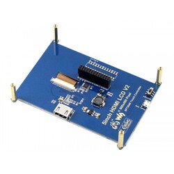 Waveshare 5inch Dokumatik LCD Ekran, Rezistif, 800×480, HDMI, Düşük Güç, 10563 - Thumbnail