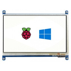Waveshare - Waveshare 7Inch Kapasitif Dokunmatik LCD (B), 800x480, HDMI, TFT, 10829