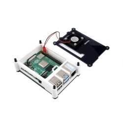 Waveshare Fanlı Akrilik Muhafaza Kutusu (Raspberry Pi 4 Uyumlu ) - 16931 - Thumbnail