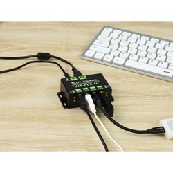 Waveshare USB Hub (4x USB 2.0 Port Çoklayıcı & EU Uç Güç Kaynağı) 20861 - Thumbnail